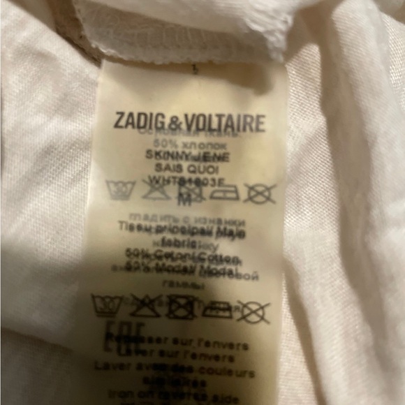 Zadig & Voltaire Cream Graphic Tee - Picture 2 of 4